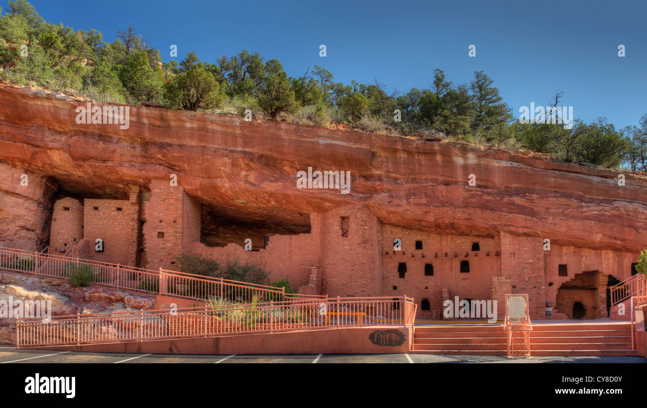 Manitou Cliff dwellings, une attraction touristique près de Manitou Springs, Colorado. Banque D'Images