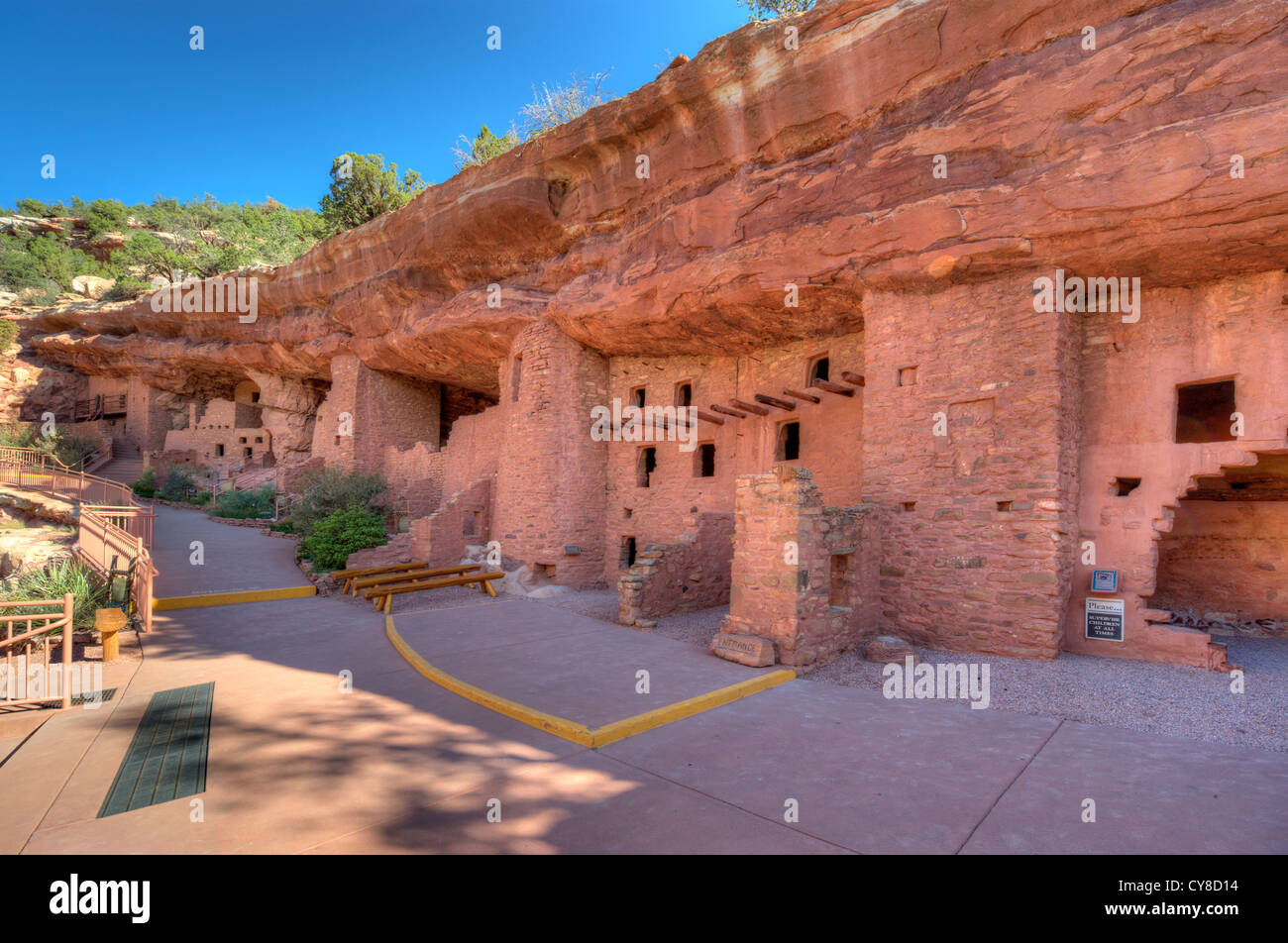 Manitou Cliff dwellings, une attraction touristique près de Manitou Springs, Colorado. Banque D'Images