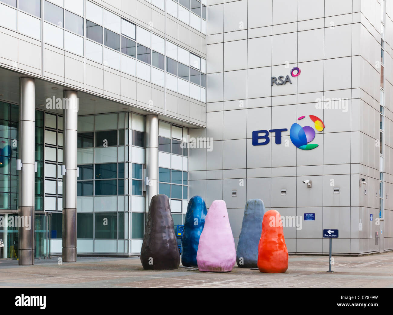 Entrée principale de la maison Alexander Bain, administré par BT et propriétés sous-louer pour les assureurs, au RSA York Street, Glasgow, Scotland Banque D'Images