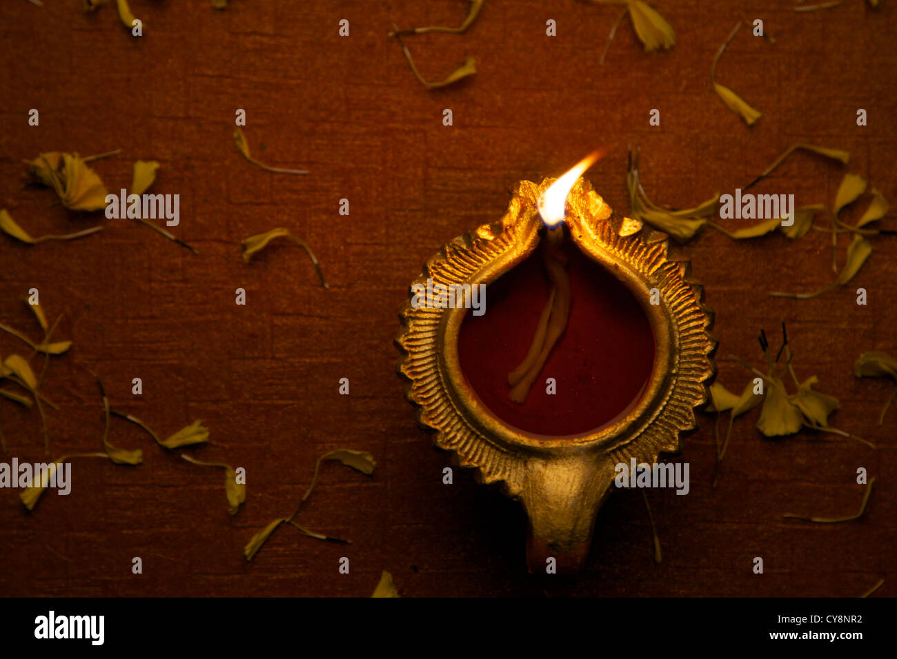 Les lampes décoratives sur fête de Diwali Banque D'Images