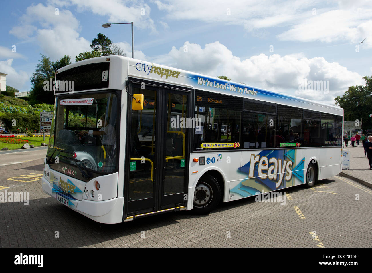 Reays City Hopper Cityhopper bus à Bowness Bay Pier Head Banque D'Images