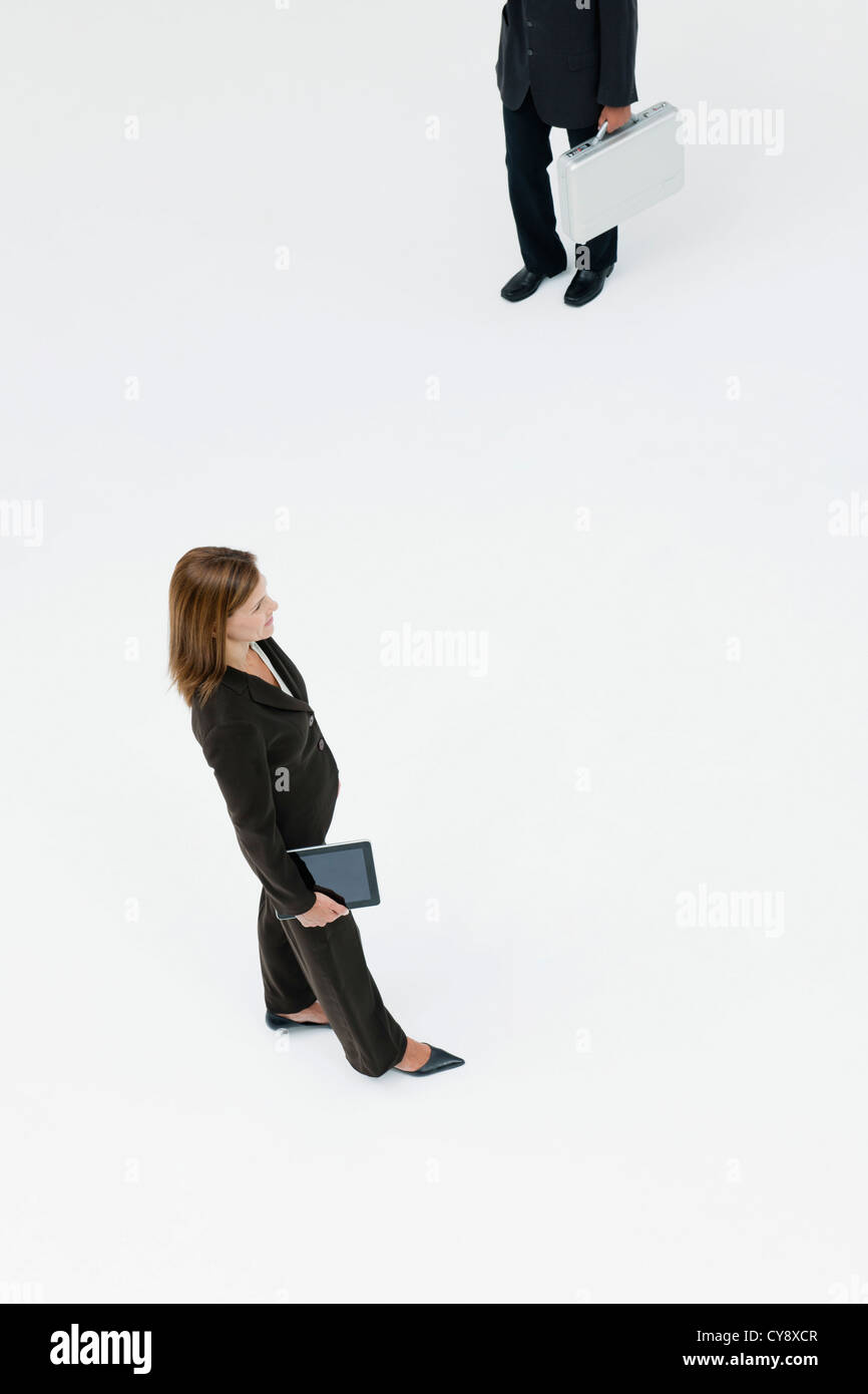 Businesswoman on the move Banque D'Images