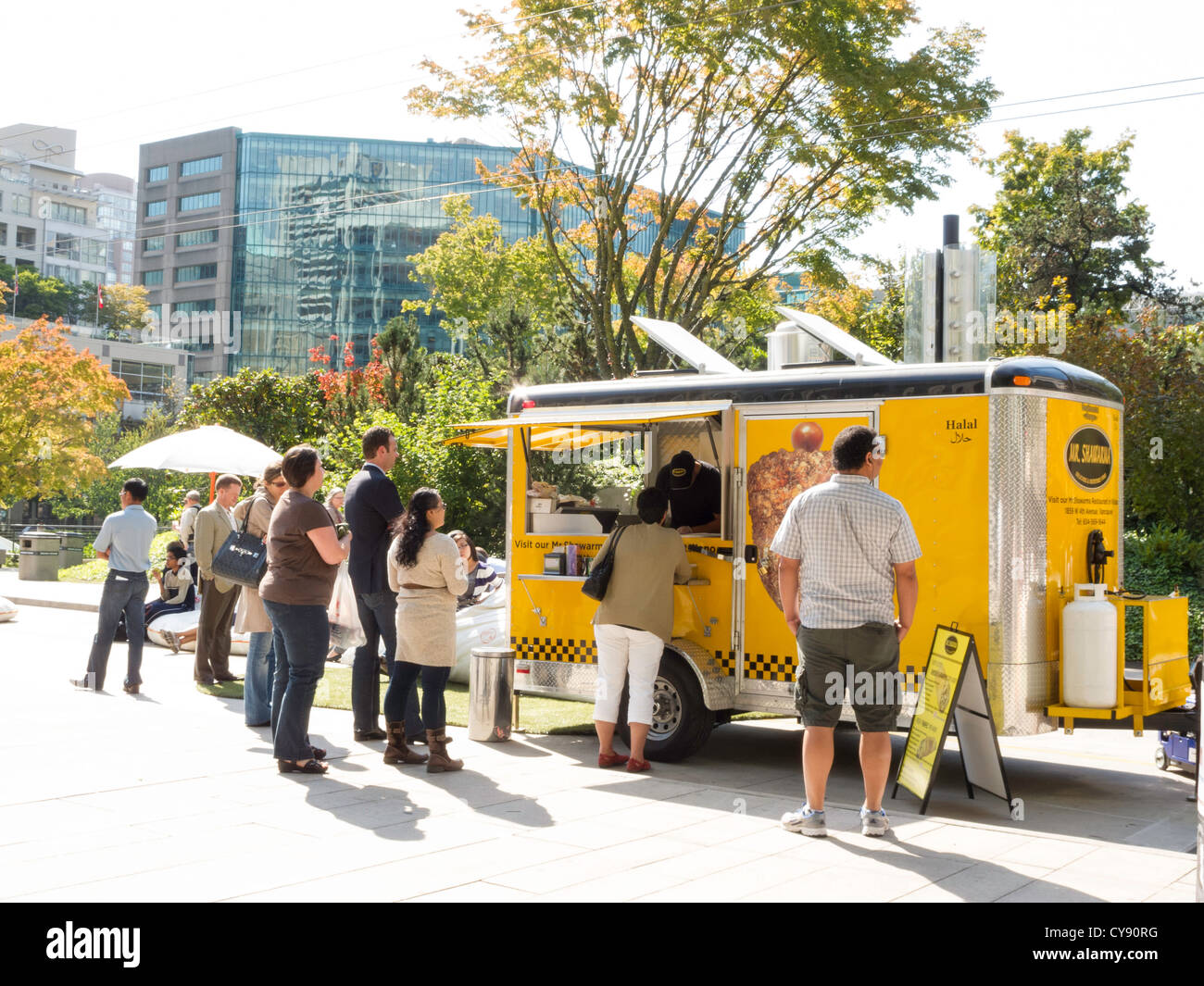 Camion alimentaire, Vancouver, Canada Banque D'Images