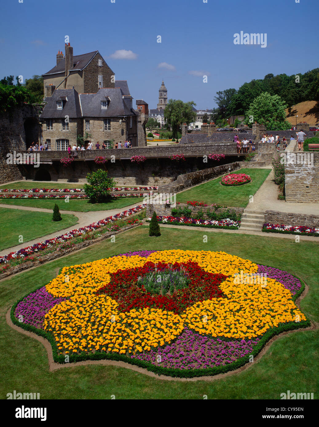 Jardin, fleurs. Banque D'Images