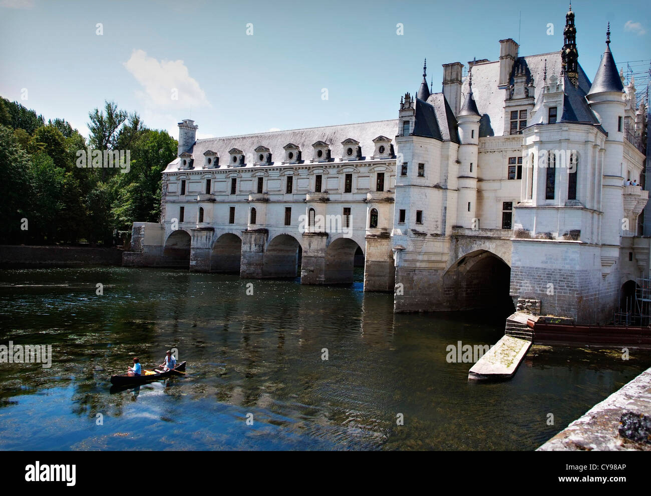 FRANCE Château de Chenonceau est un manoir près du petit village de Chenonceaux, vallée de la Loire. Banque D'Images