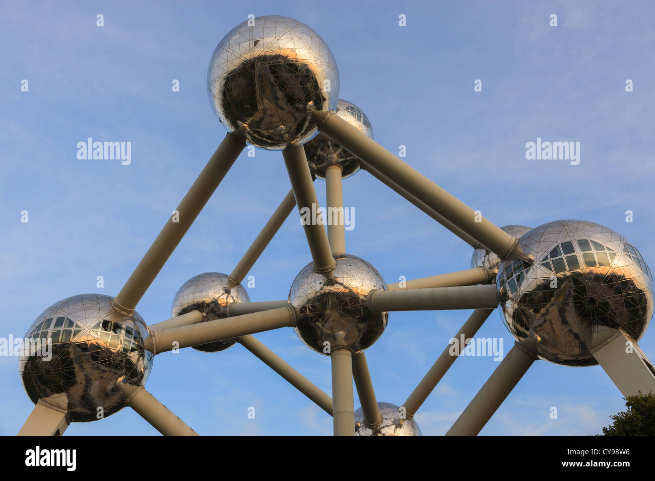 L'Atomium à Bruxelles, construire pour l'exposition universelle en 1958. Banque D'Images