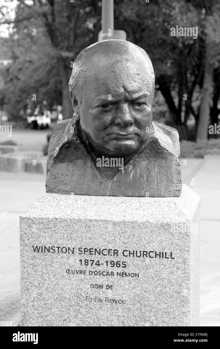 Winston Churchill Statue Banque D'Images