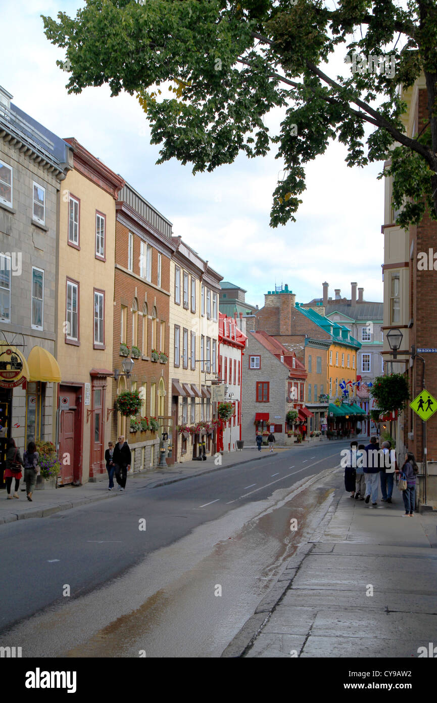 Rue de la ville de Québec Banque D'Images