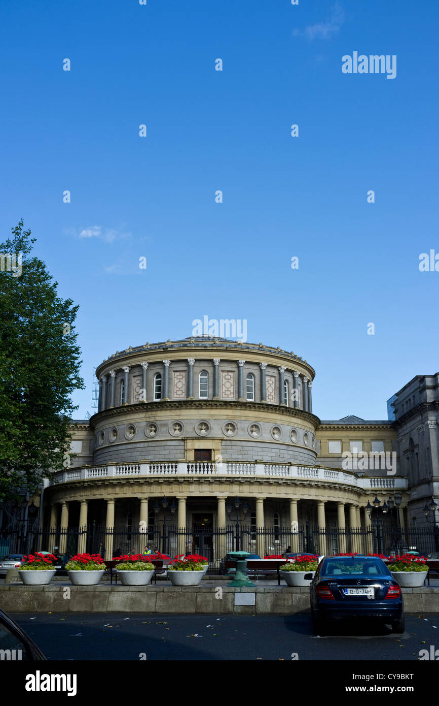 Bibliothèque nationale d'Irlande à Dublin, dans un bâtiment conçu par Thomas Newenham Deane Banque D'Images