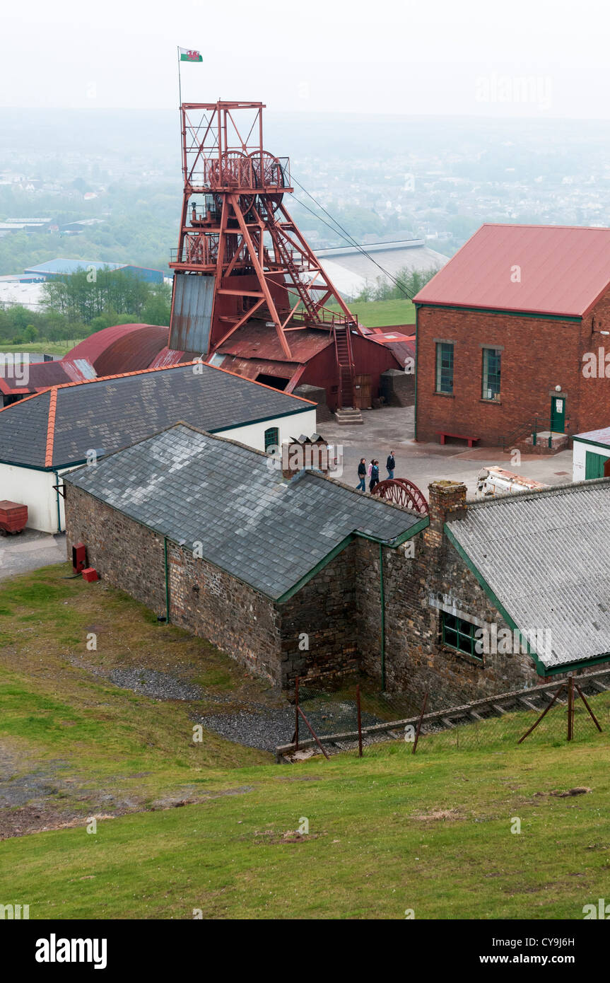 Le Pays de Galles, monde Blaenavon Herirtage Site, Big Pit National Coal Museum, exploité les mines 1860-1980 Banque D'Images