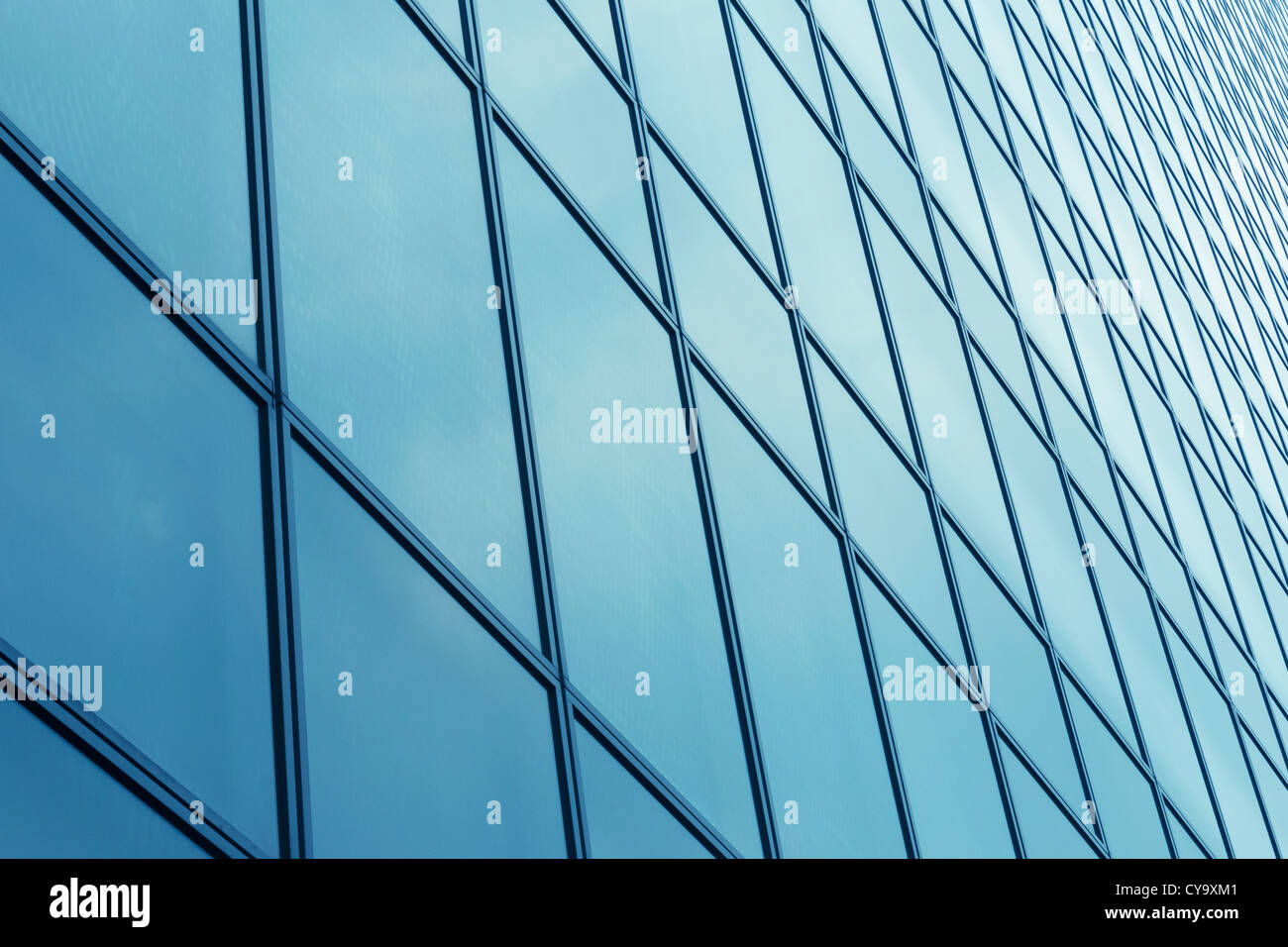 Modèle mur de verre de bâtiment moderne Banque D'Images