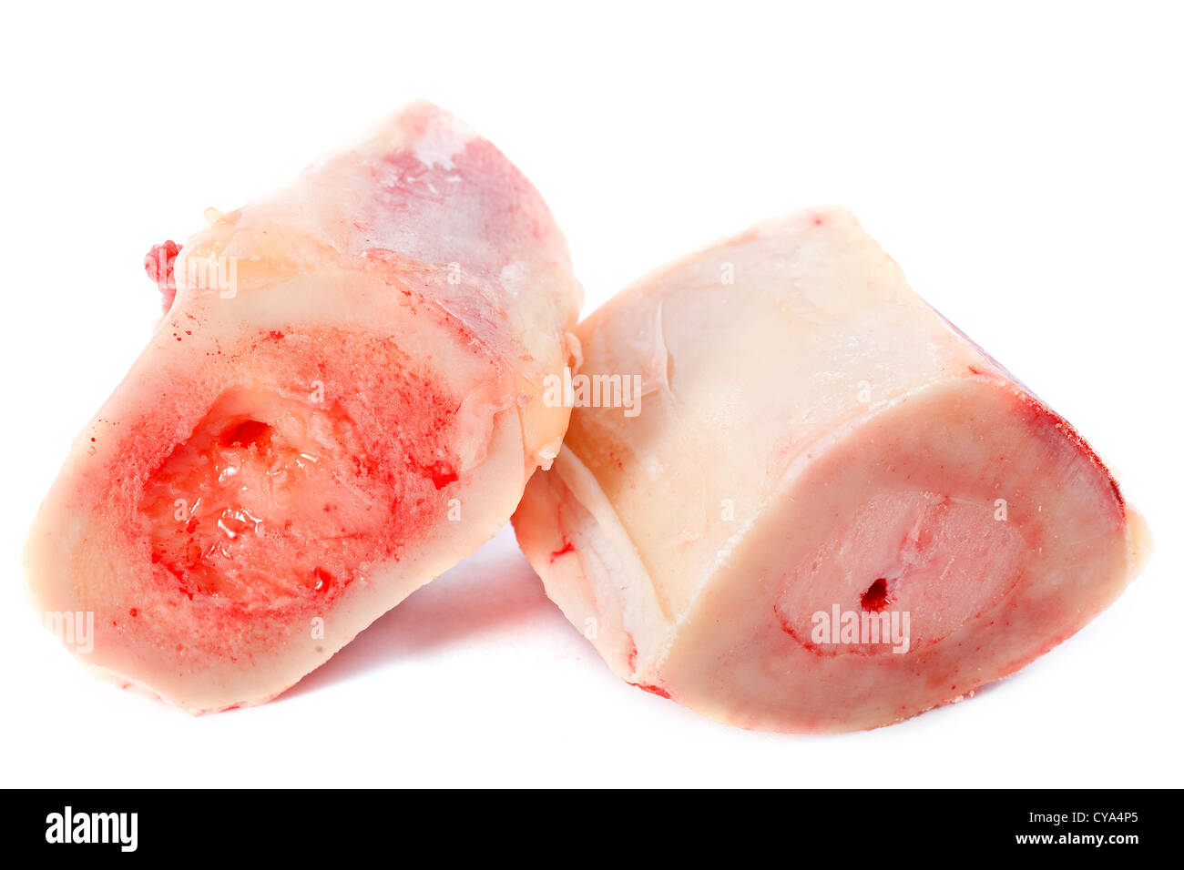 La moelle de boeuf in front of white background Banque D'Images