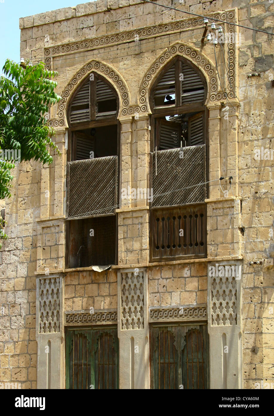 Bâtiment Ottoman à Massawa, l'Érythrée Banque D'Images