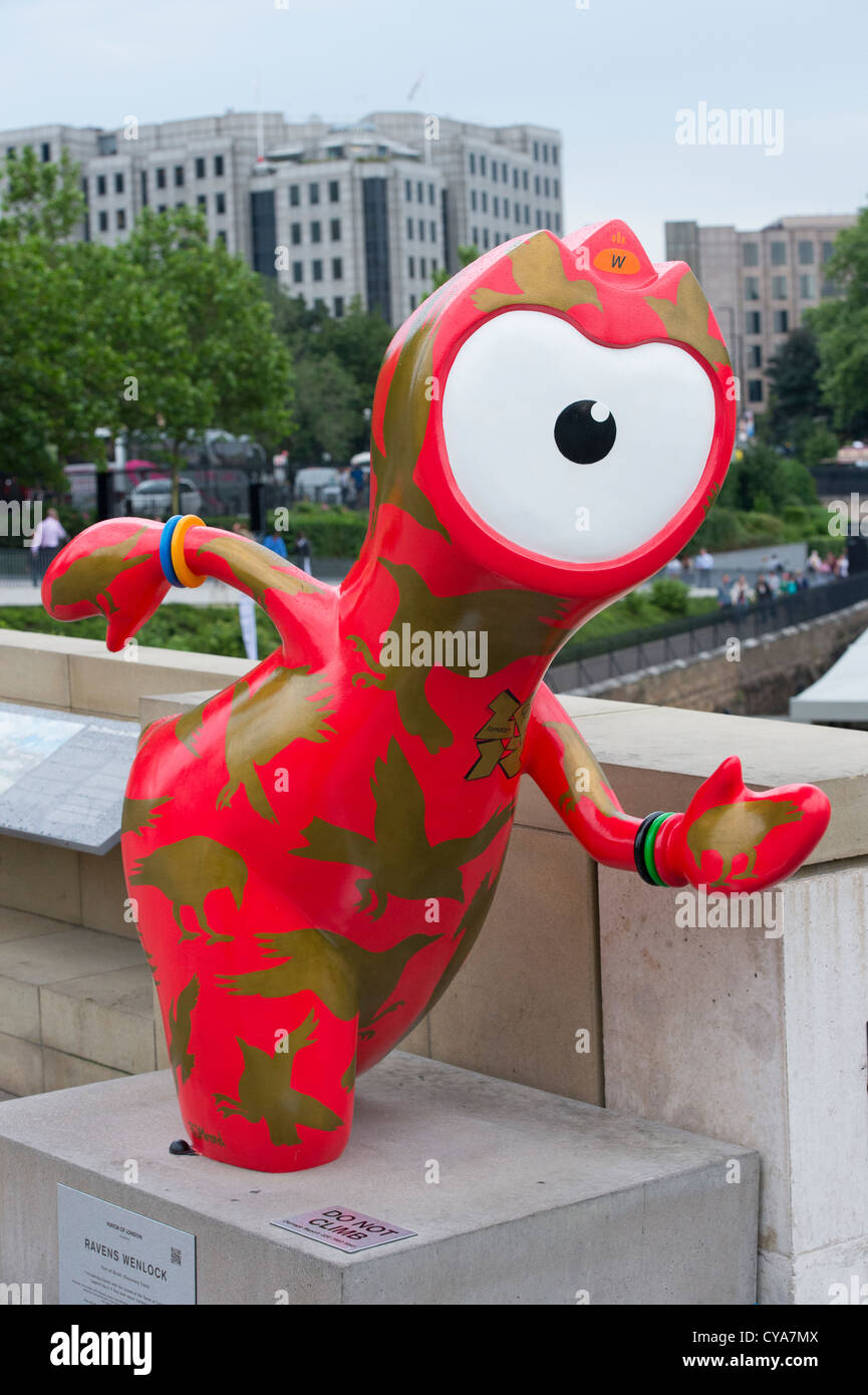 Insigne Broche Curseur Wenlock - Mascotte Officielle Des Jeux Olympiques De Londres 2012 - Neuf Sur Carte