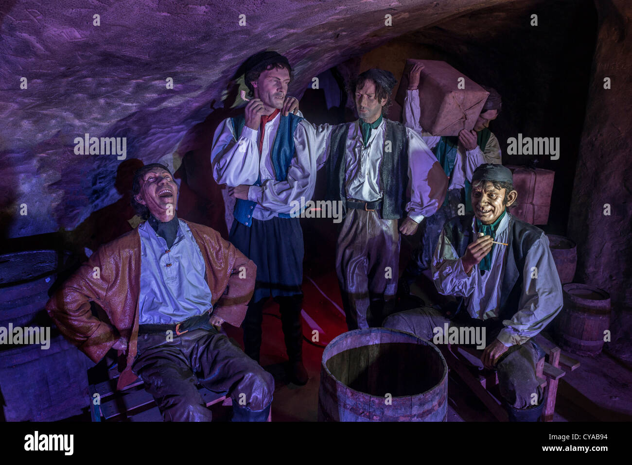 Grottes de St Clements. Aventure des contrebandiers. Hastings, East Sussex, Angleterre, Royaume-Uni Banque D'Images