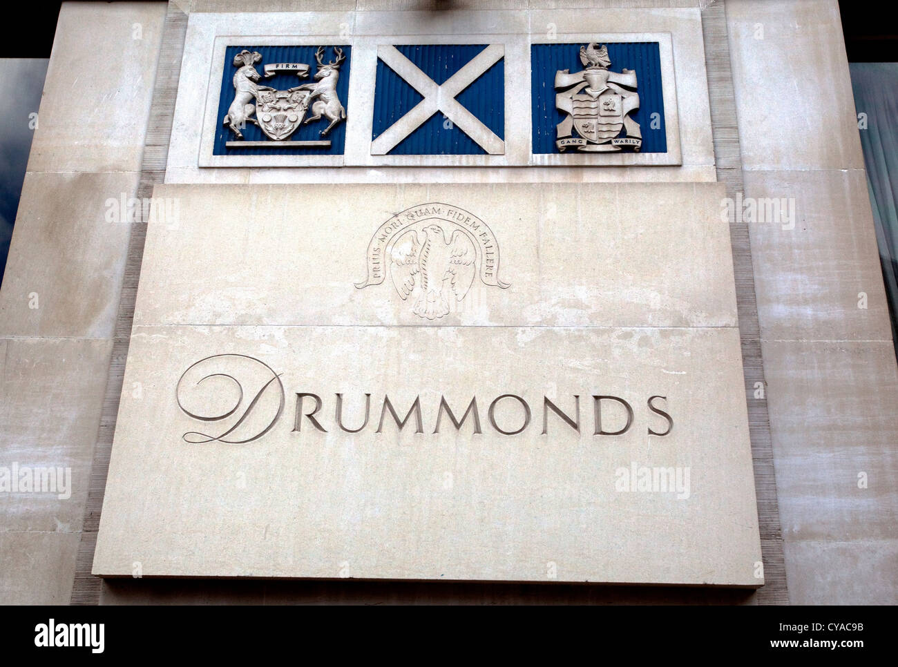 Mm. Drummond private bank à Trafalgar Square, Londres Banque D'Images