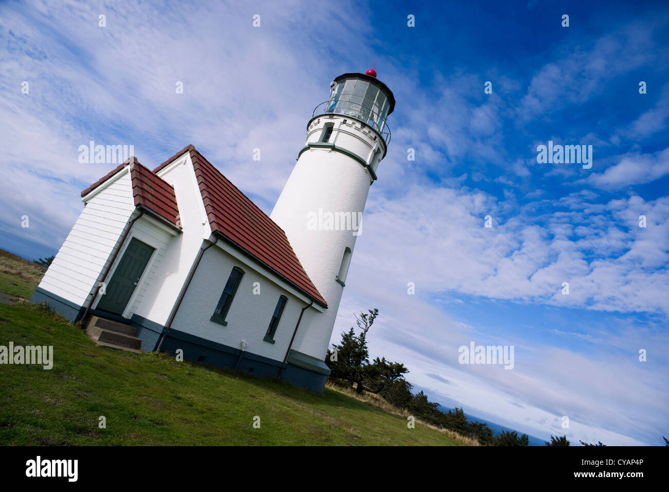 Le phare de Cape Blanco dans l'Oregon, United States Banque D'Images