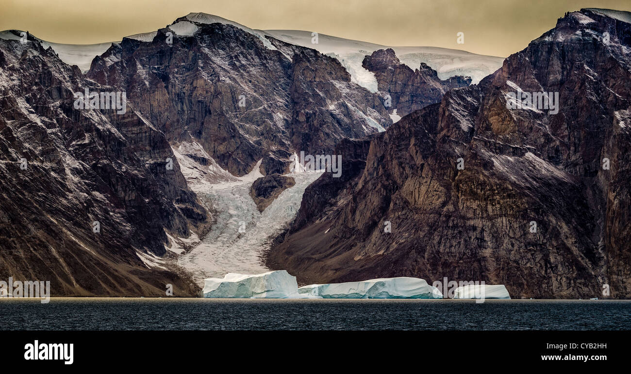 Groenland NORDVESTFJORD Banque D'Images
