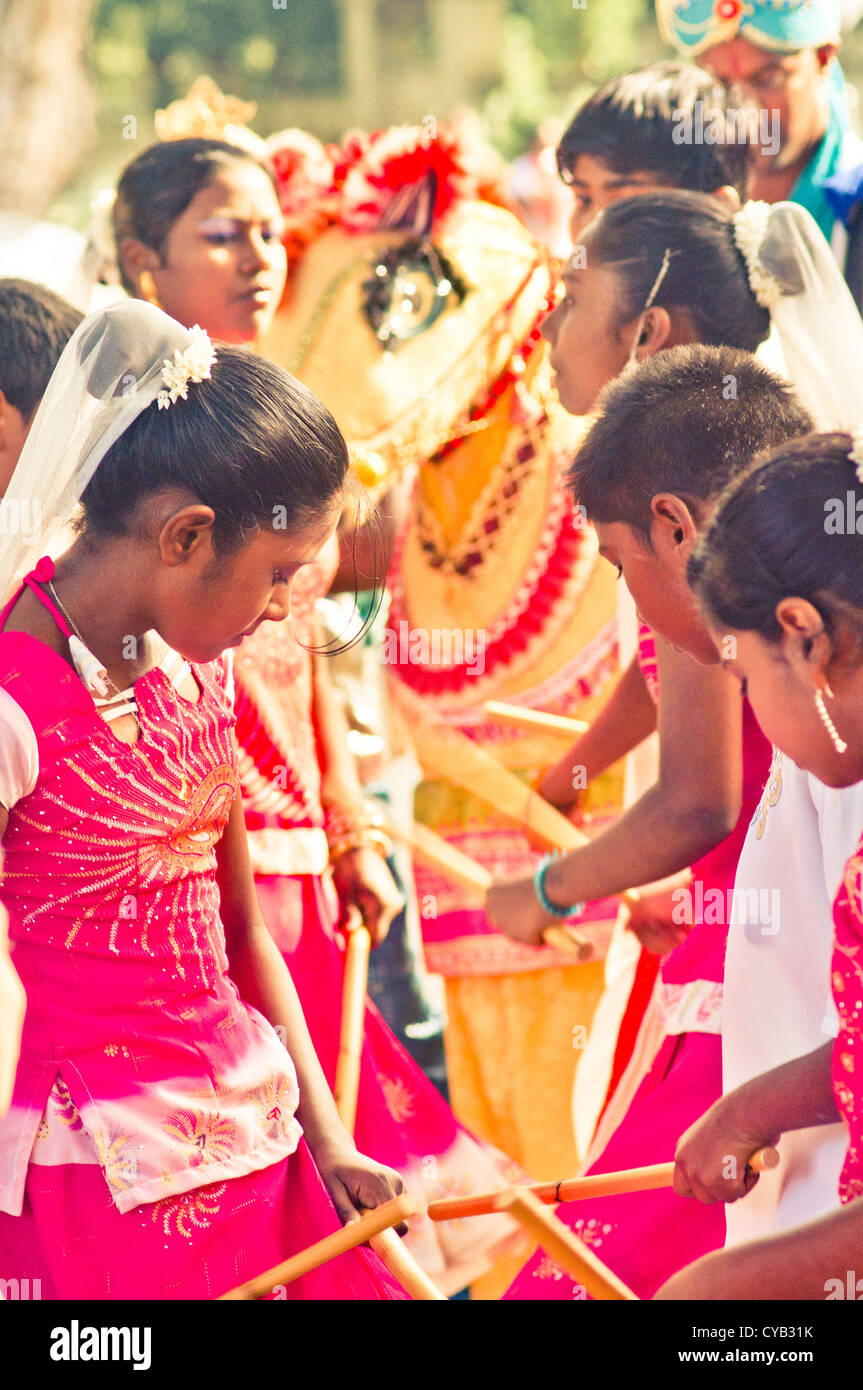 Festival Thaipusam, fête des hindous à Penang, Malaisie 2011. Banque D'Images