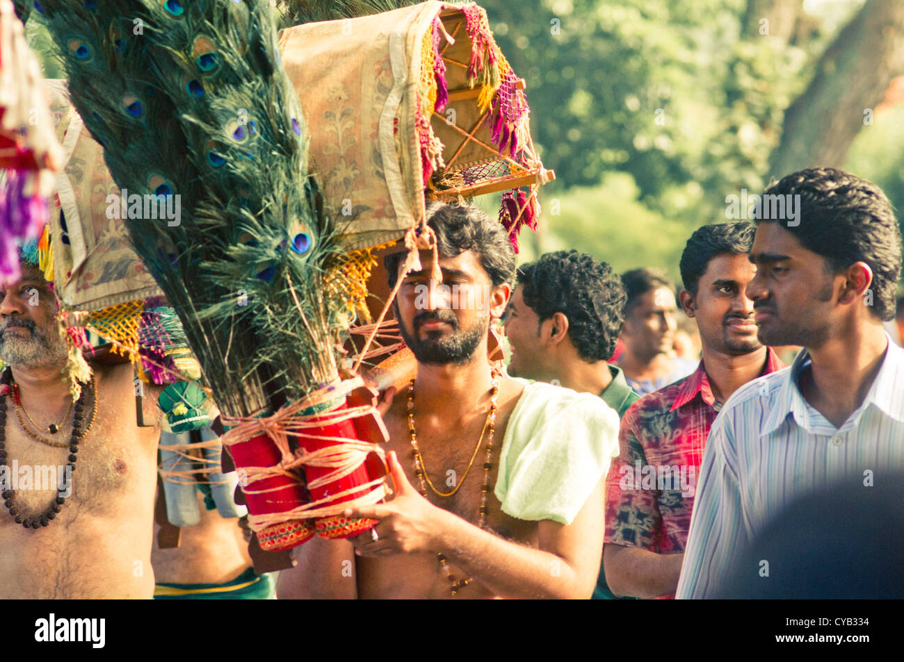 Festival Thaipusam, fête des hindous à Penang, Malaisie 2011. Banque D'Images