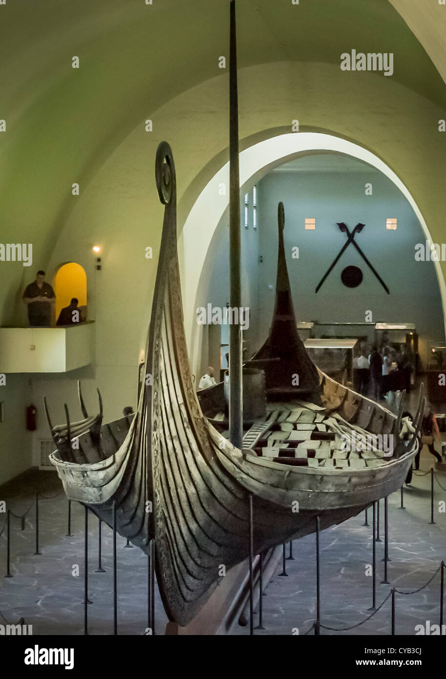 VIKING SHIP MUSEUM BIGDOY FJORD D'OSLO NORVÈGE Banque D'Images