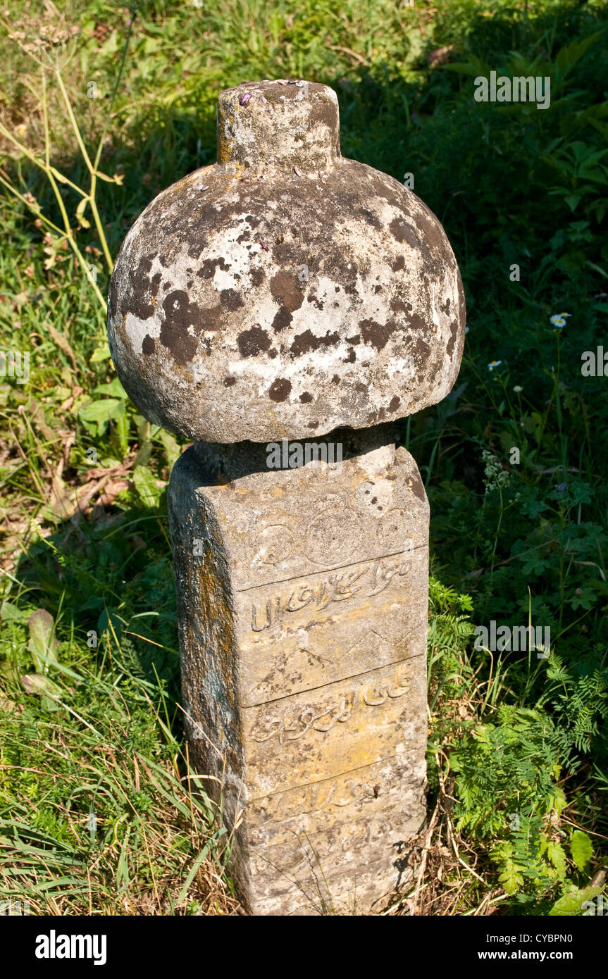 Cimetière Musulman, Senkovici village, Novi Travnik, Bosnie-Herzégovine Banque D'Images