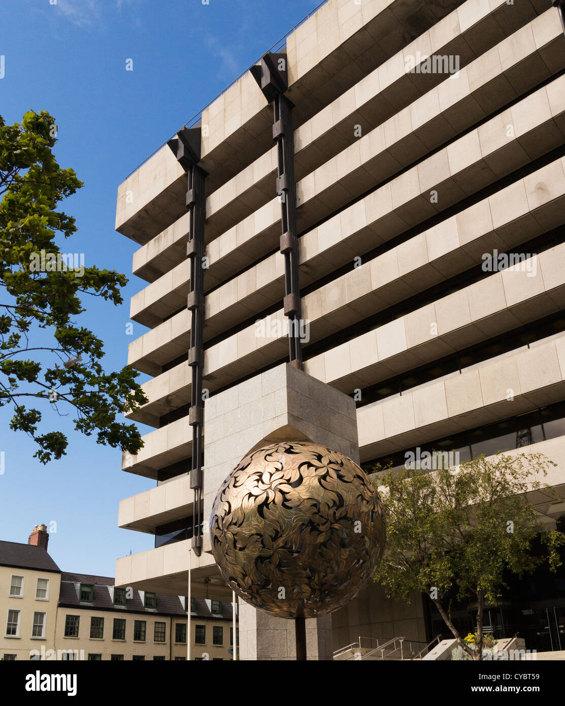 Banque centrale de l'édifice du siège social de l'Irlande à Dublin, Irlande Banque D'Images