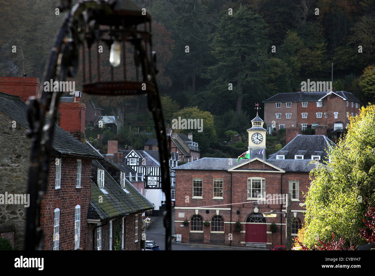 Centre ville, Montgomery, Powys, Wales, UK. Banque D'Images