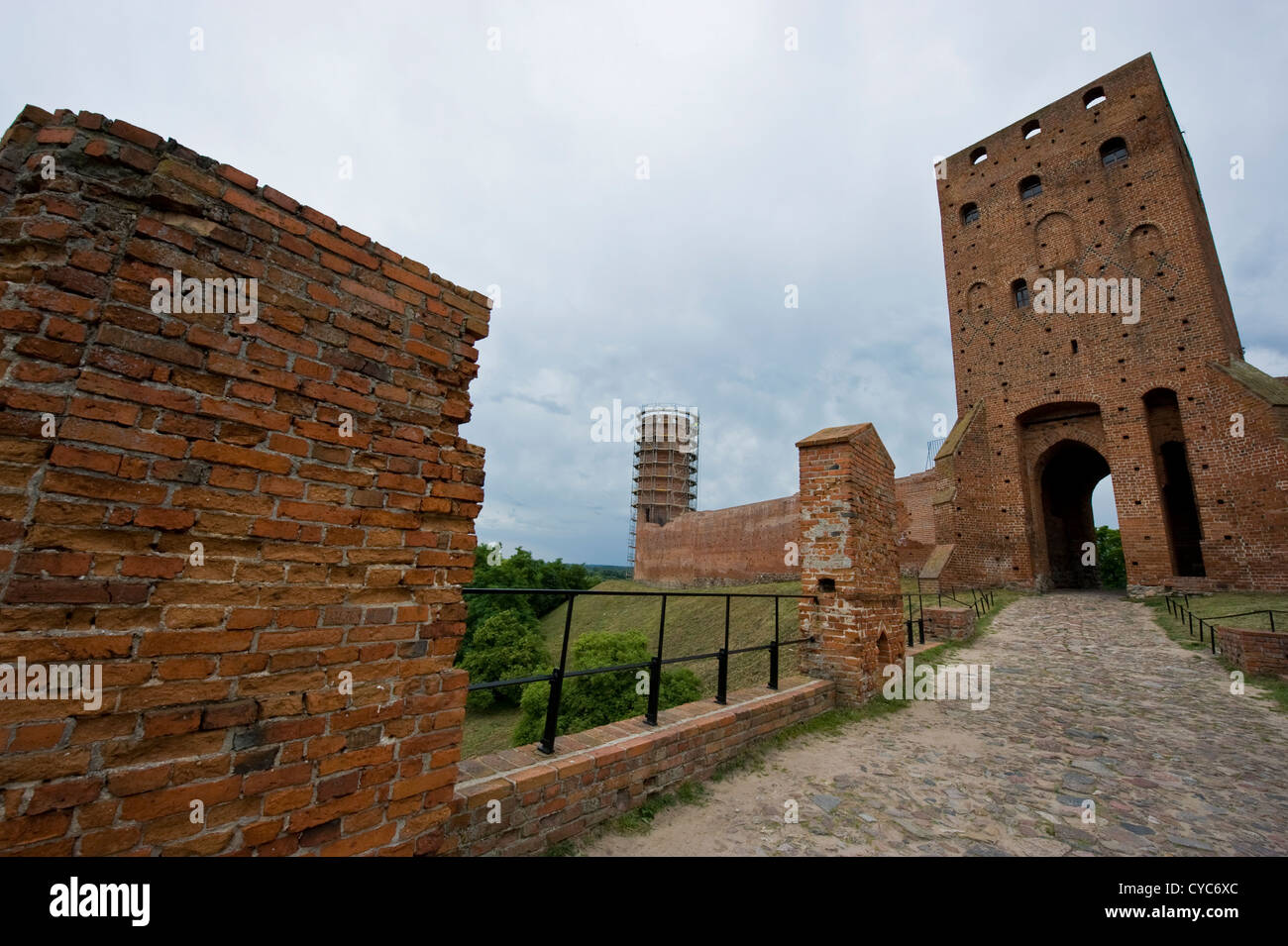 Ruines du château de Czersk. Banque D'Images