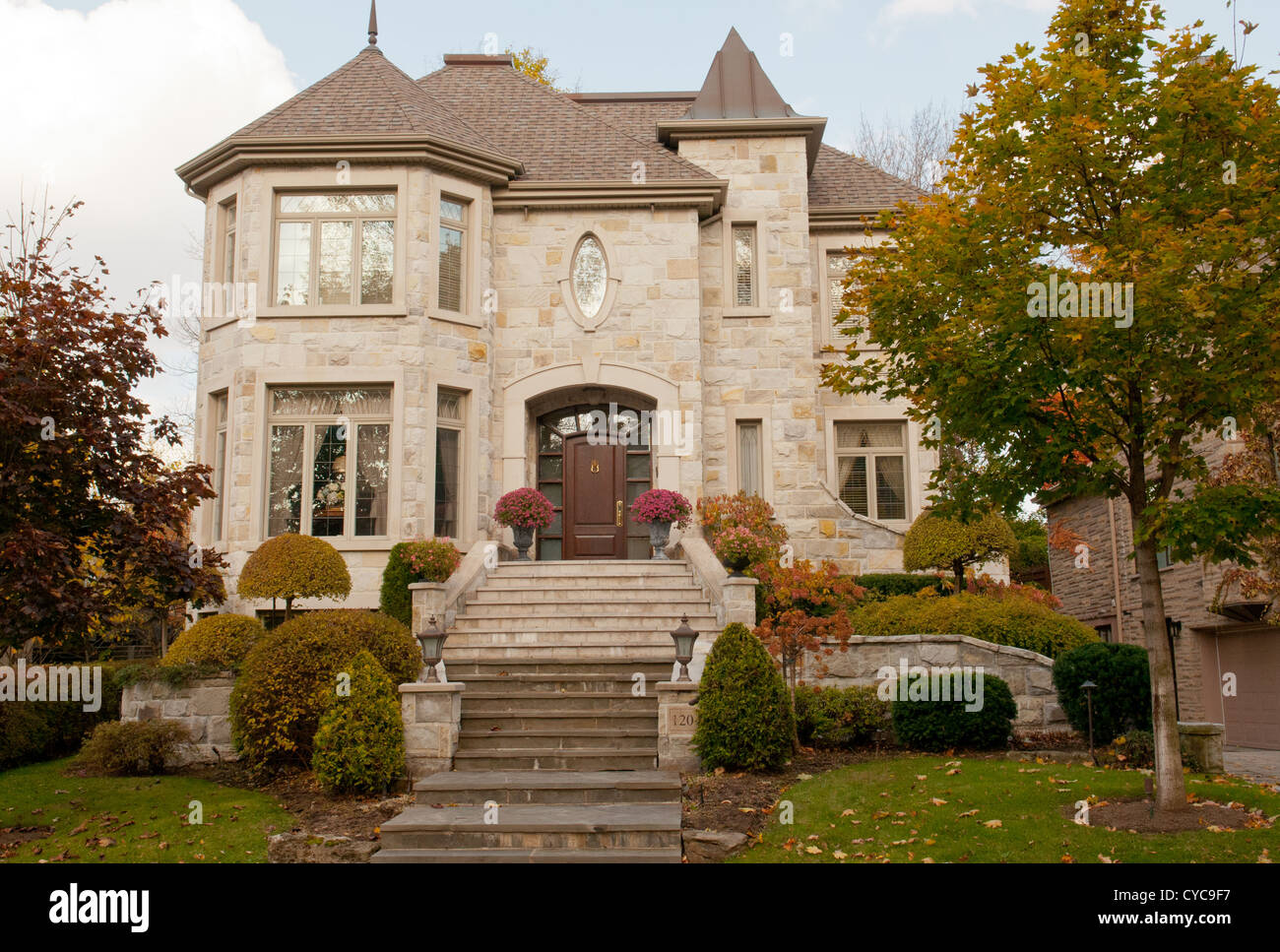 Maison d'habitation luxueuse zone Outremont Montréal Canada Banque D'Images