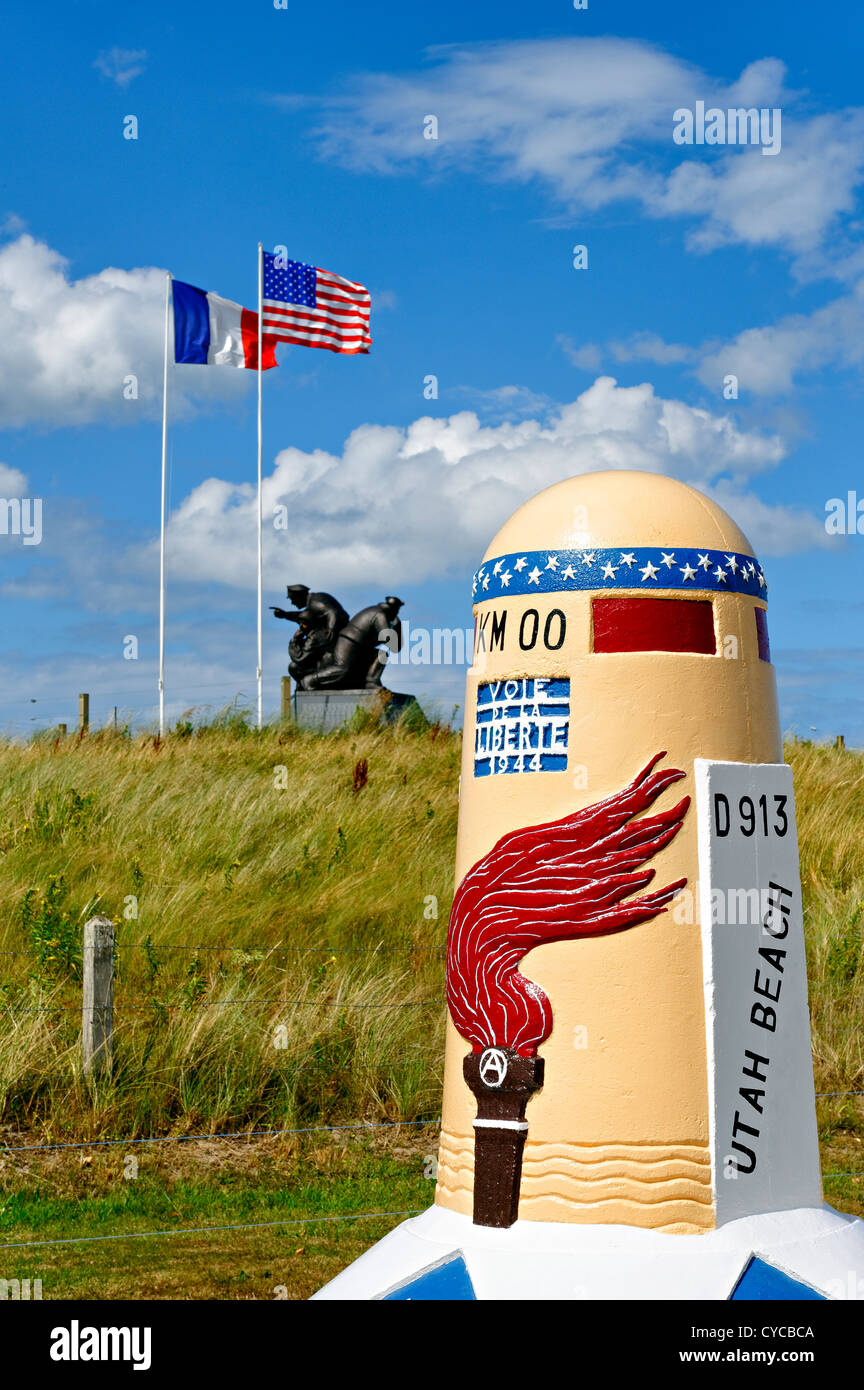 Utah Beach memorial, Normandie, France. Banque D'Images
