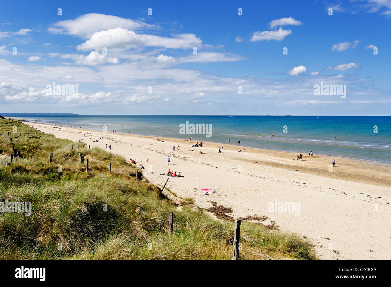 Utah Beach, la région Normandie, en France. Banque D'Images
