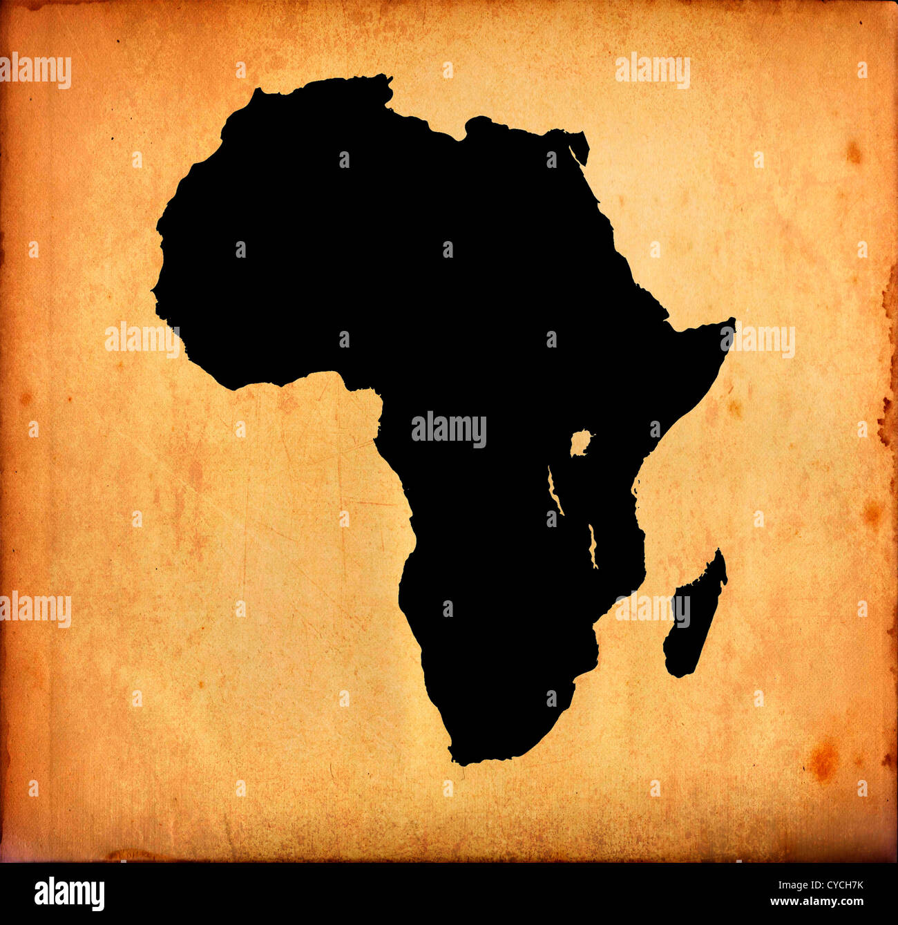 Grunge carte de l'Afrique Banque D'Images
