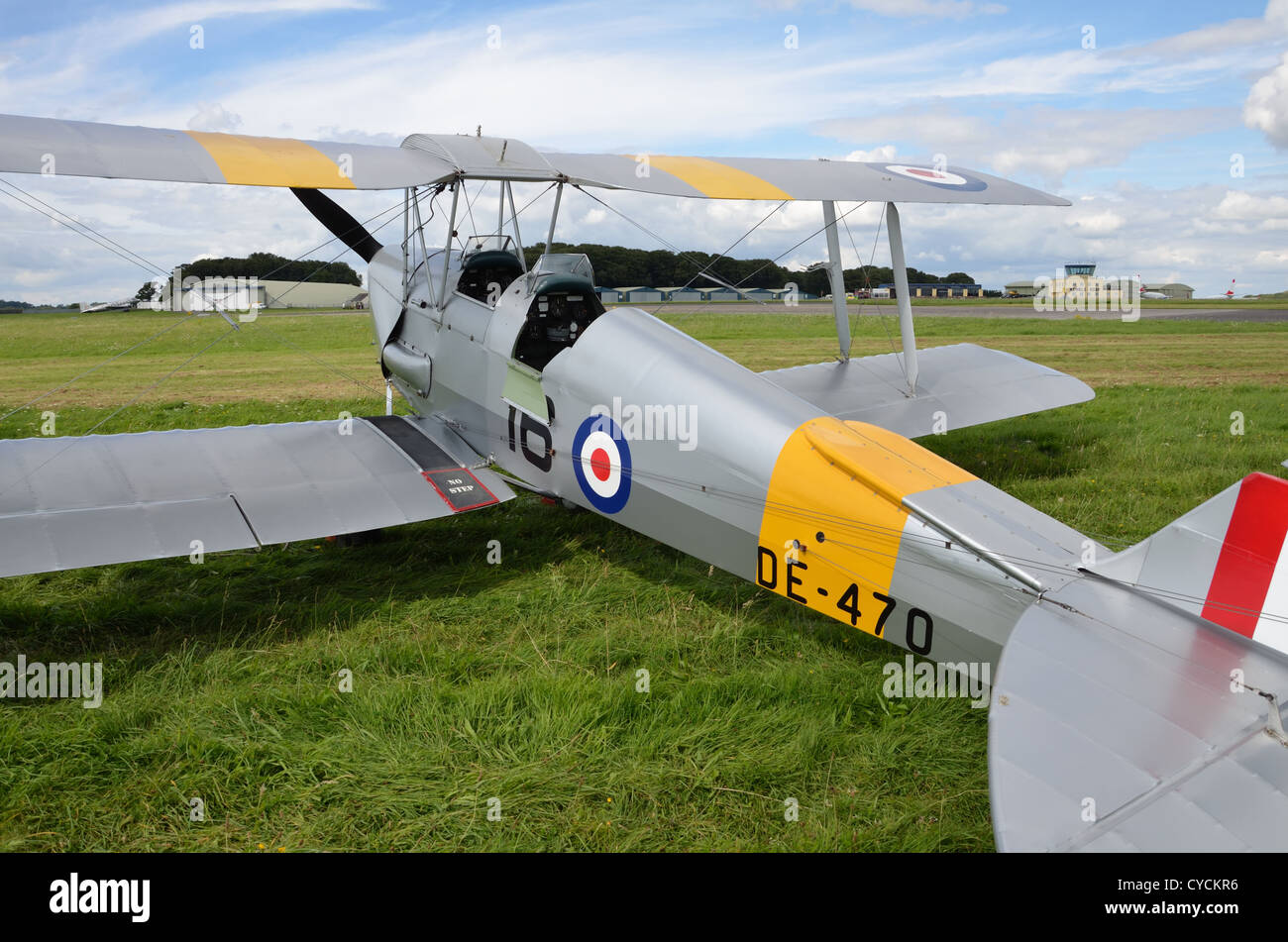 Vintage de Havilland DH 82 Tiger Moth, un biplan Banque D'Images