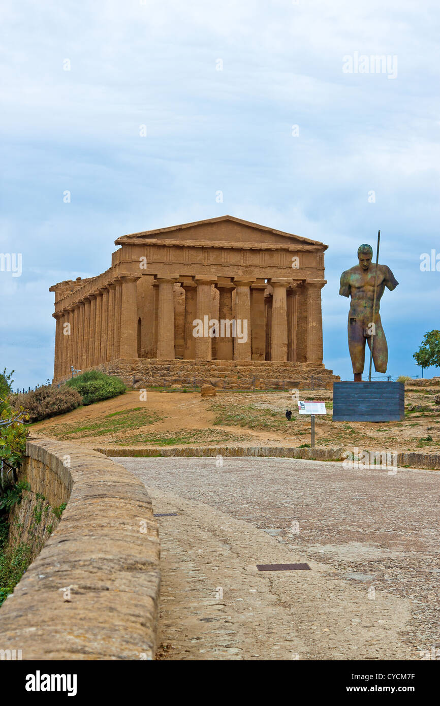 Vallée des Temples, Agrigente, Sicile Banque D'Images