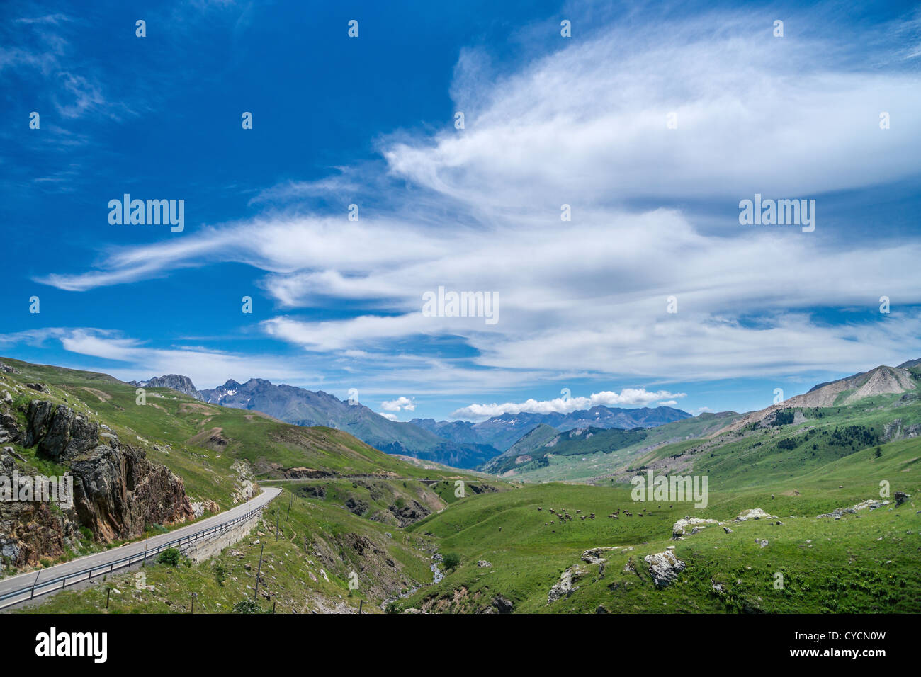 Vue sur le Parc National des Pyrénées en Espagne Banque D'Images