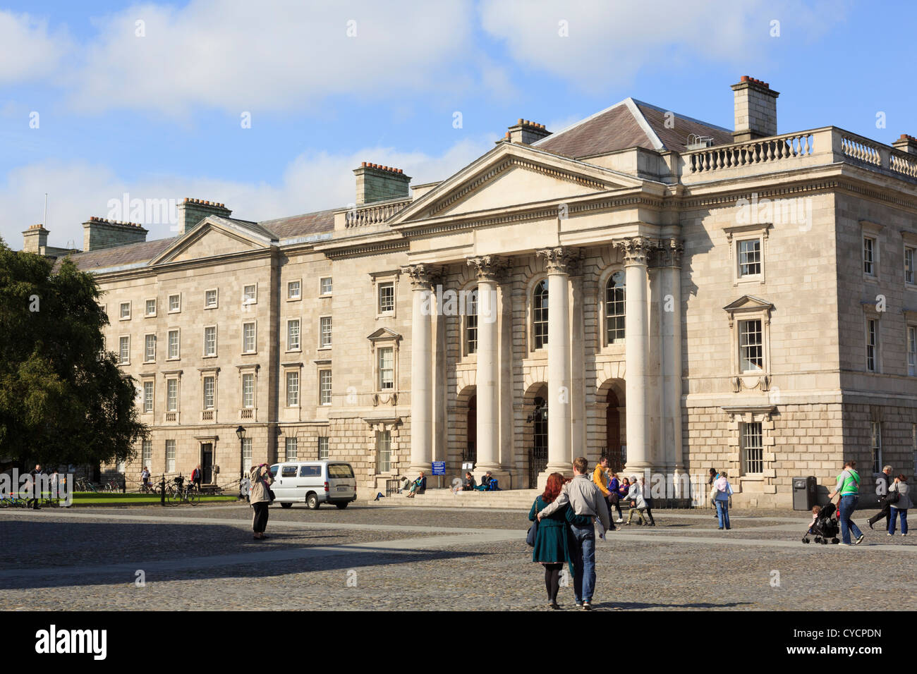 La chapelle de la place du Parlement sur l'Université de Trinity College de Dublin en campus College Green Dublin Irlande Eire Banque D'Images