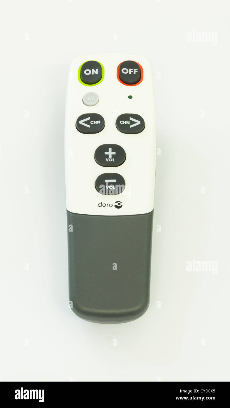 Doro HandleEasy 321rc télécommande du téléviseur, spécialement conçu pour  les personnes ayant des problèmes de dextérité Photo Stock - Alamy