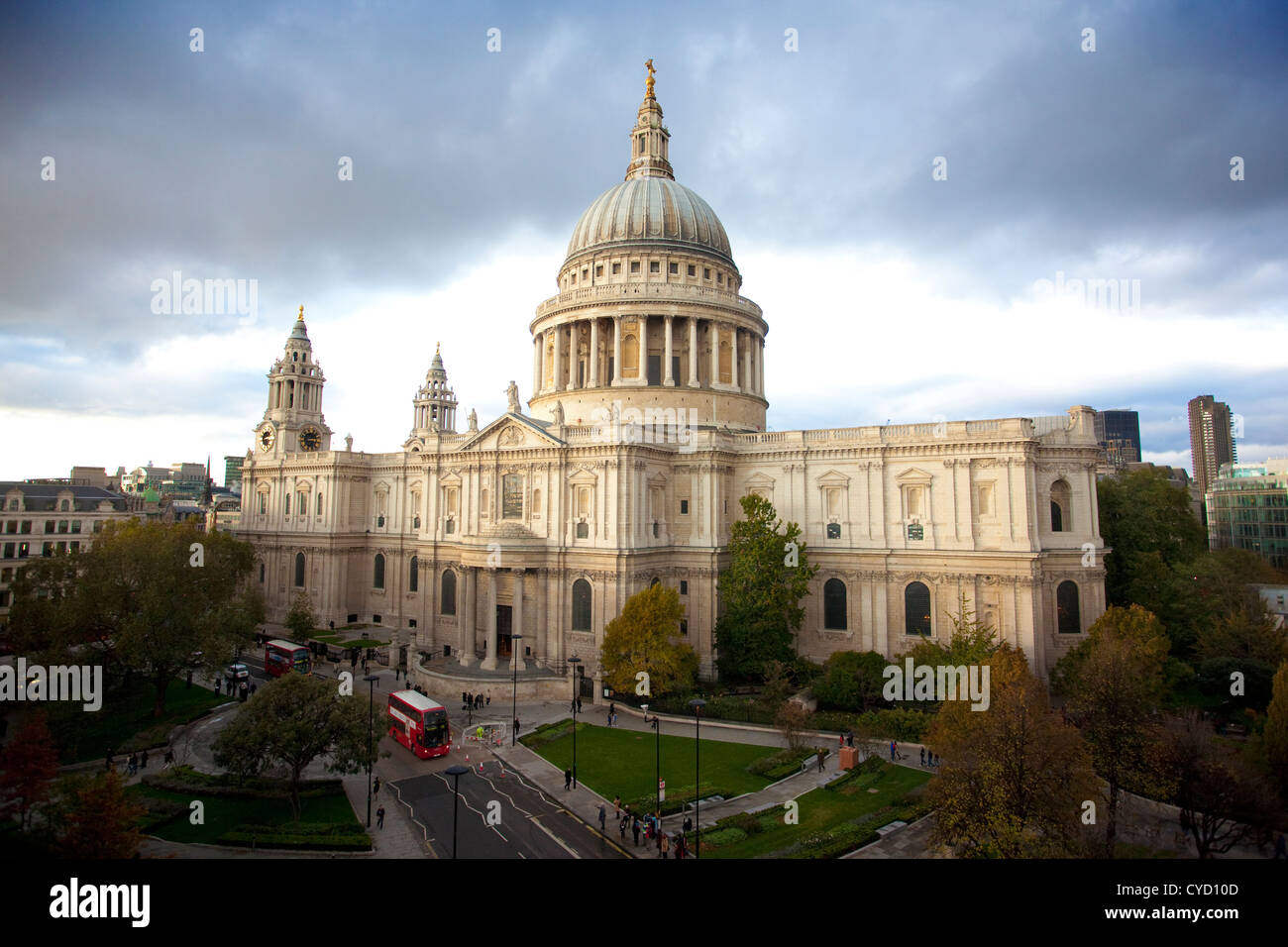 La Cathédrale St Paul, le centre de Londres, Angleterre, Royaume-Uni Banque D'Images