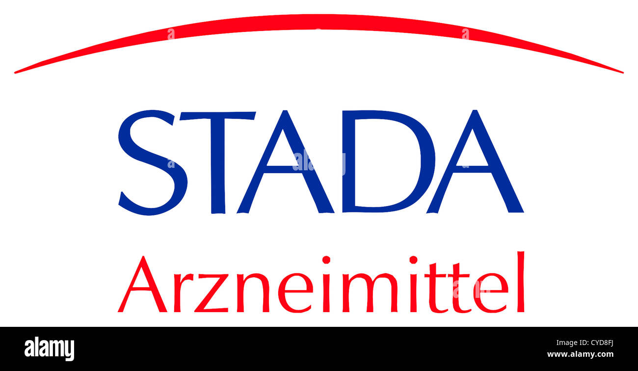 Logo de l'entreprise pharmaceutique allemande Stada AG avec siège à Bad Vilbel. Banque D'Images