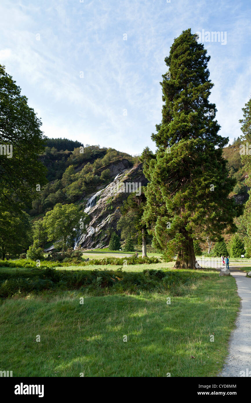 Powerscourt waterfall dans le comté de Wicklow, Irlande Banque D'Images