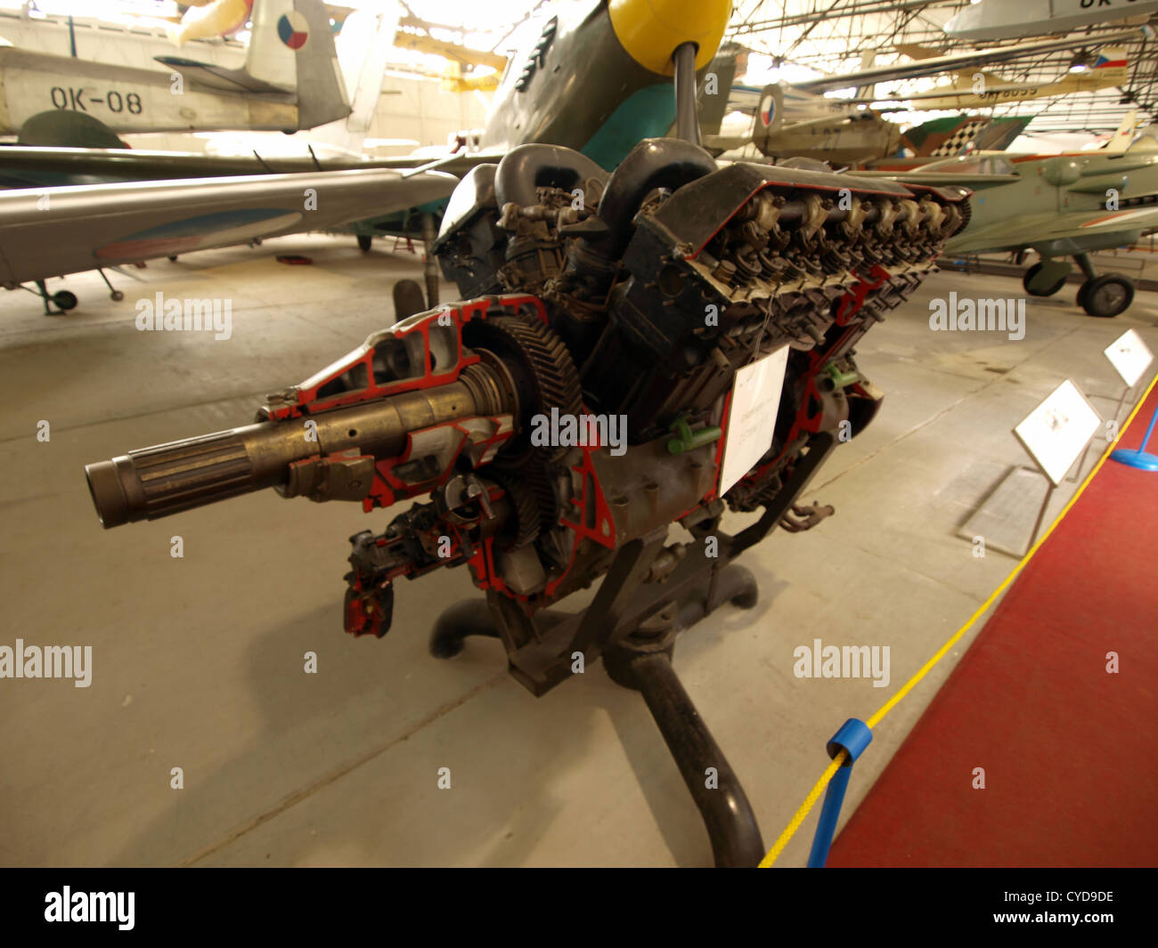 Les moteurs d'avions dans le Musée de l'Aviation de Prague Banque D'Images