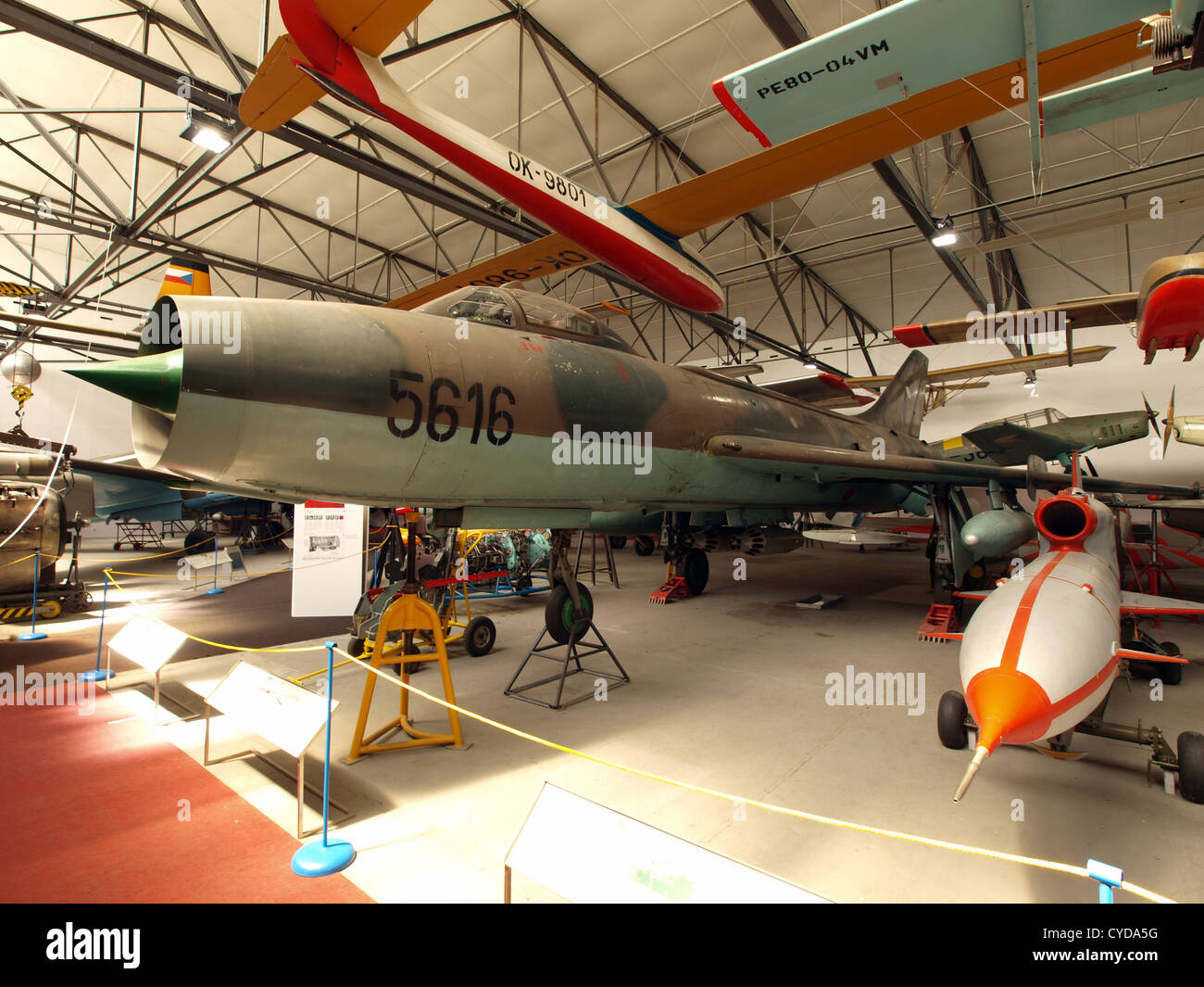 Sukhoi Su-7s à Prague Aviation Museum Banque D'Images