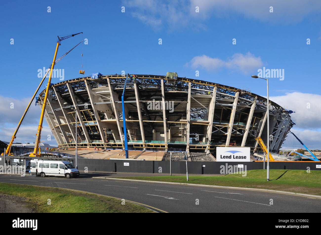 Les travaux de construction se poursuit sur la Scottish Hydro arena à Finnieston, Glasgow, Ecosse 2012 Banque D'Images