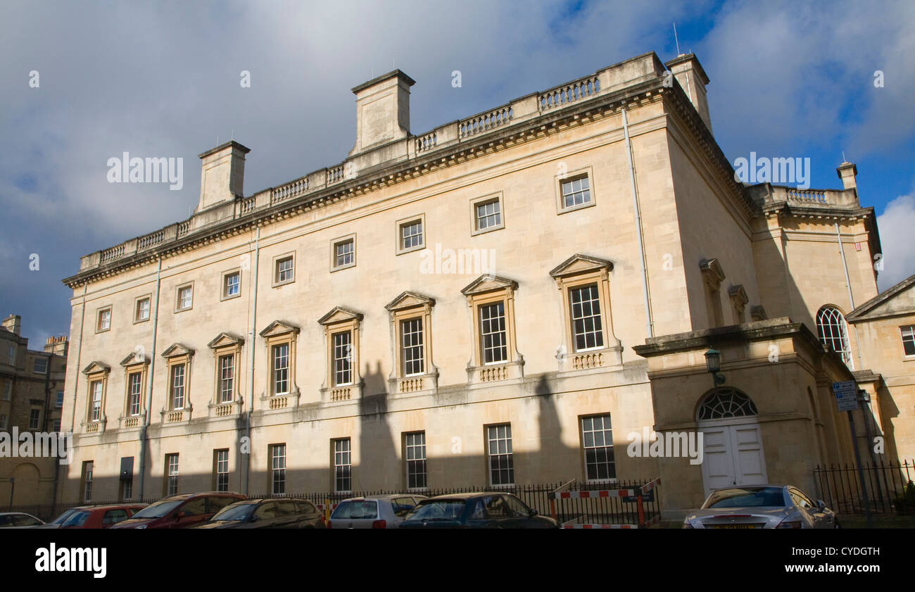 L'Assemblée générale de la mode, musée Chambres Baignoire, Somerset, Angleterre L'architecte John Wood le jeune construit en 1769. Banque D'Images