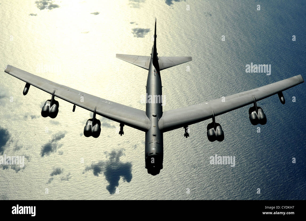 L'US Air Force B-52 Stratofortress en vol le 13 novembre 2008 sur Guam. Banque D'Images