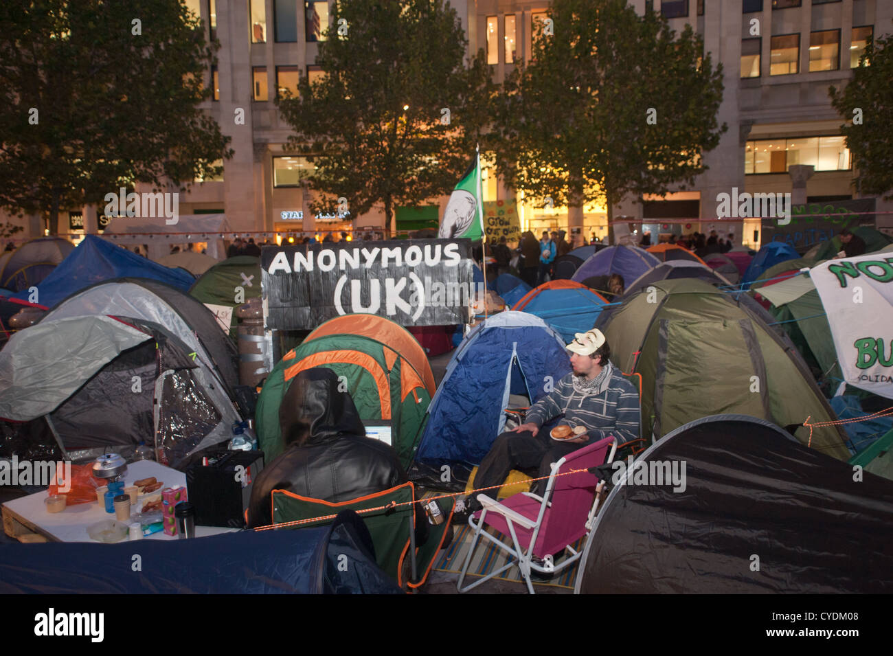 Tentes au St Paul's protester Banque D'Images