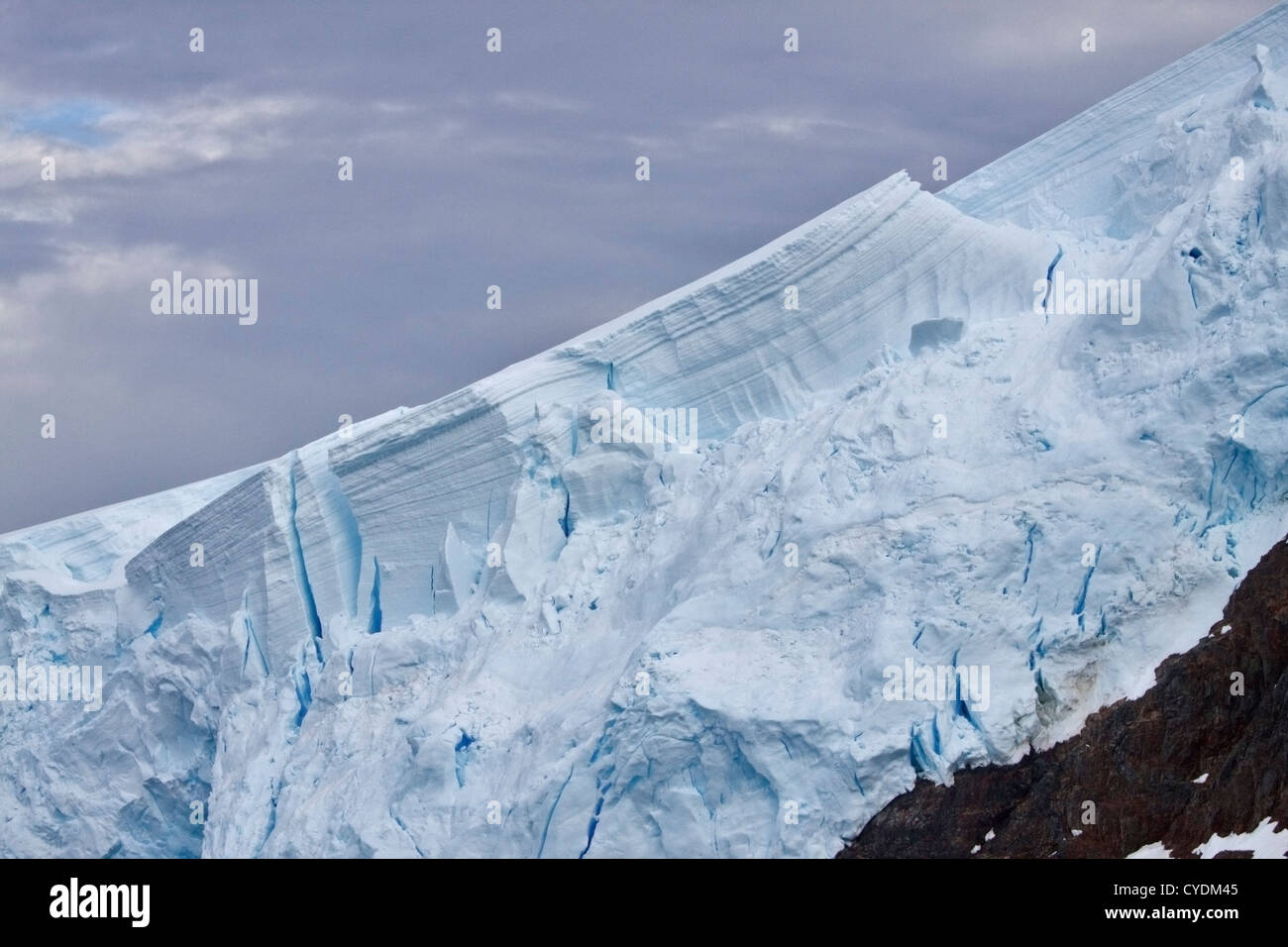 Glacier dans le détroit de Gerlache, Péninsule Antarctique Banque D'Images