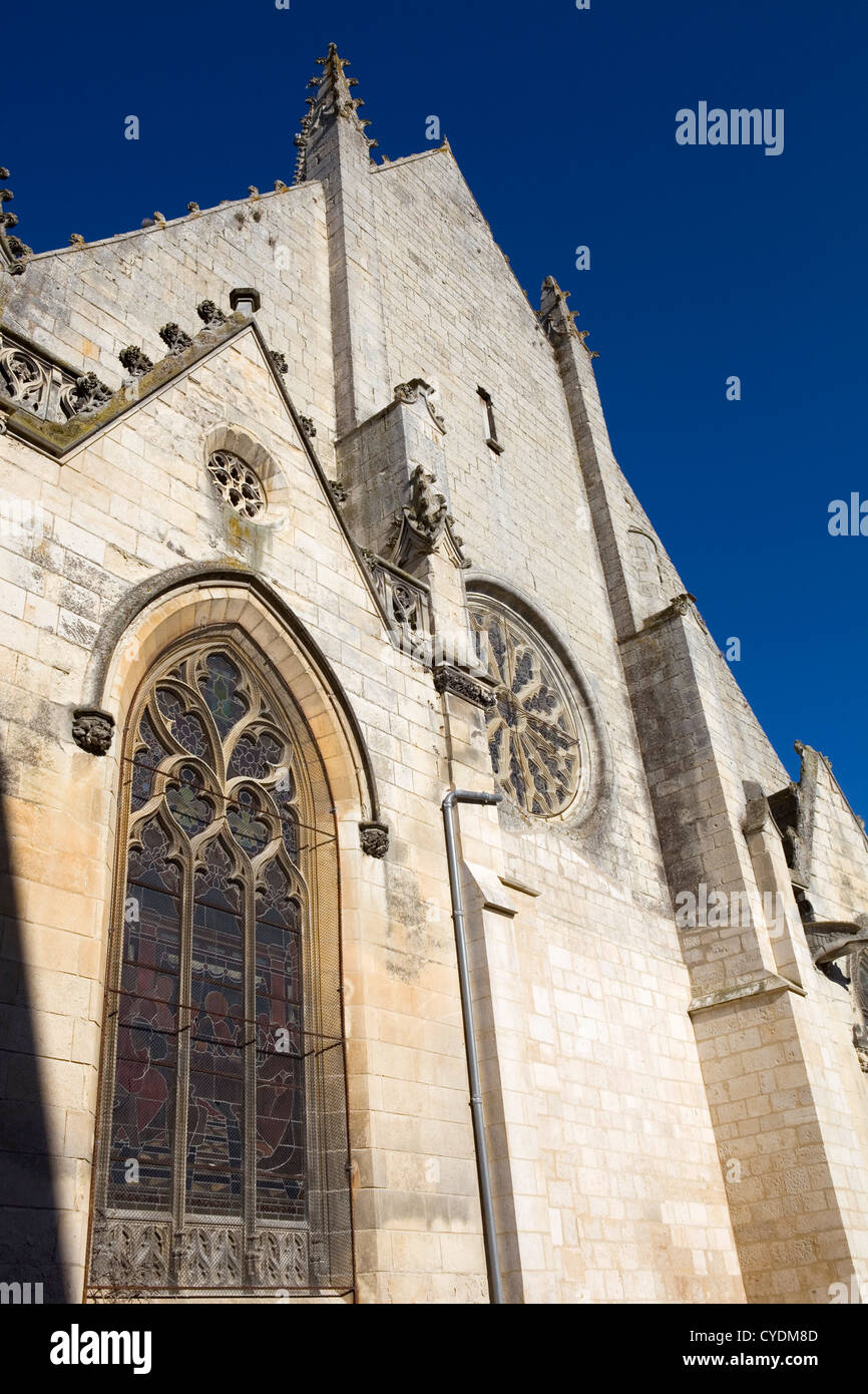 Niort ancienne église gothique, Aquitaine, France Banque D'Images