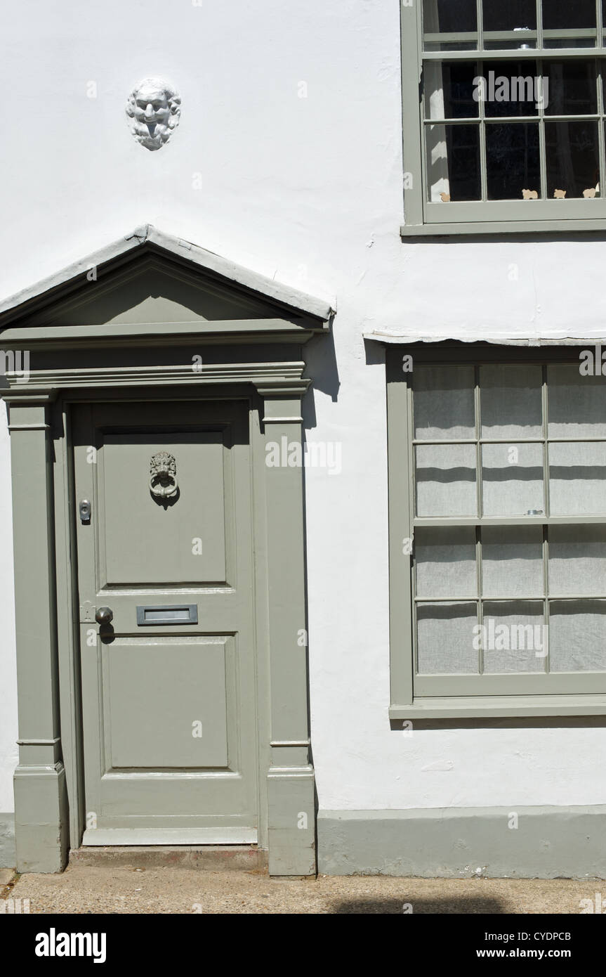 Maison de village façade, Woodbridge, Suffolk, UK. Banque D'Images